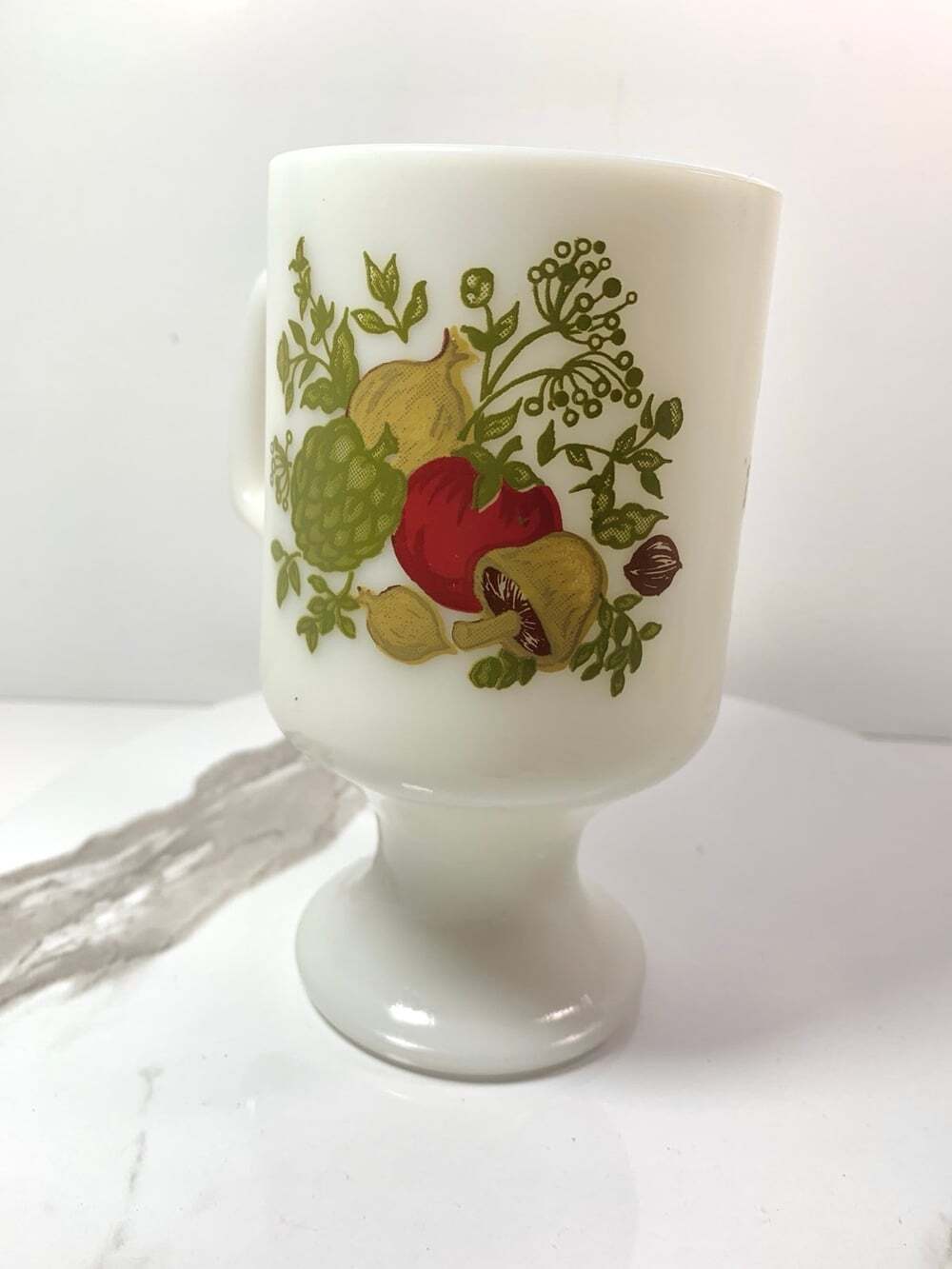 Vintage Corning ware white "Spice of Life" Mug